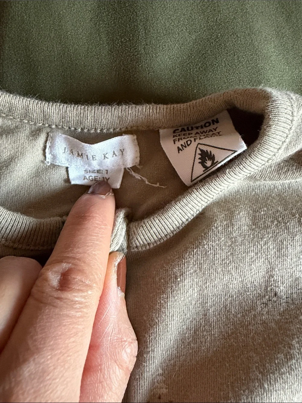 {JAMIE KAY} zip footless onesie holiday gray 1yr